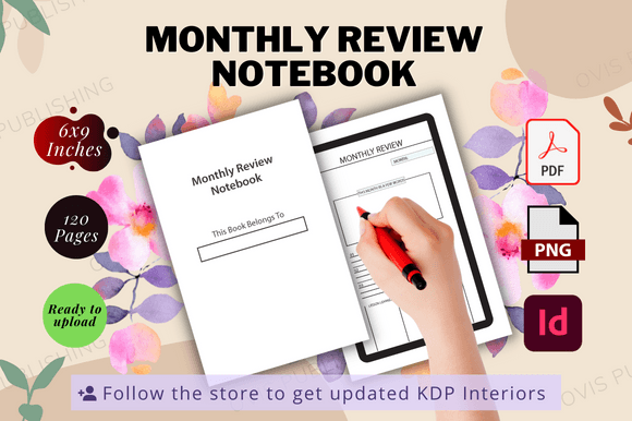Download Monthly Review Notebook - Editable File - Editable Collection