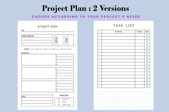 Download Project Plan Log Book | KDP Interior - Log book Collection