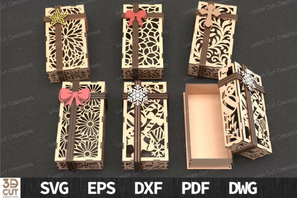 Download Gift Box Bundle Laser Cut SVG Set - Gift Collection