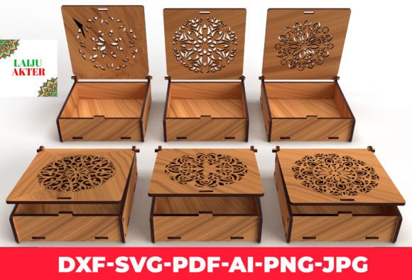 Download Ornaments Wooden Gift Box Laser Cut 01 - Gift Collection