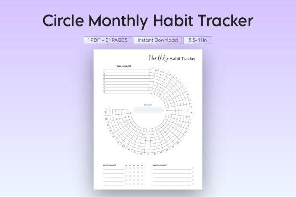 Download Circle Habit Tracker Printable - Habit tracker Collection