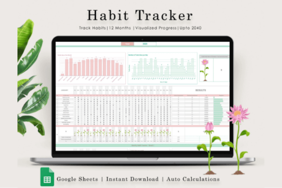 Download Habit Tracker Spreadsheet, Google Sheets - Habit tracker Collection