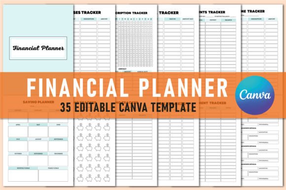 Download Editable Financial Planner for Canva - Editable Collection