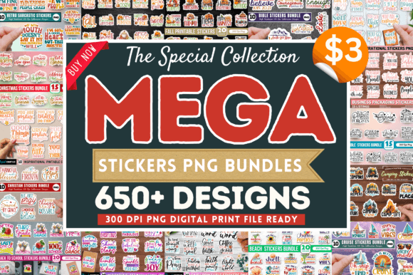 Download The Special Mega Stickers PNG Bundle - Mega Collection