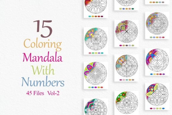 Download Coloring Mandalas by Numbers Vol-2 - Coloring mandalas Collection