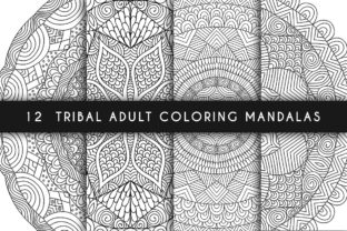 Download 12 Tribal Adult Coloring Mandalas - Coloring mandalas Collection