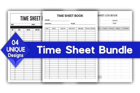 Download Time Sheet Log Book Bundle | KDP - Log book Collection