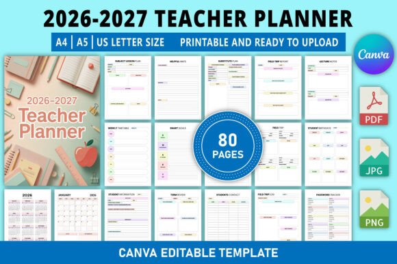 Download Editable 2026-2027 Teacher Planner - Editable Collection