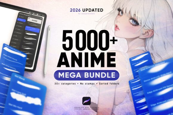 Download 5000 Procreate Brushes Anime Mega Bundle - Mega Collection