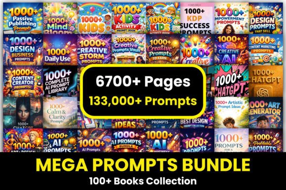 Download Mega Prompts Bundle – 100+ Books - Mega Collection