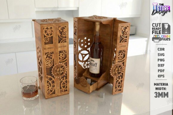 Download Whiskey Gift Box Laser Cut | Vintage Box - Gift Collection