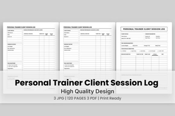 Download Personal Trainer KDP Interior Log Book - Premium Bundle