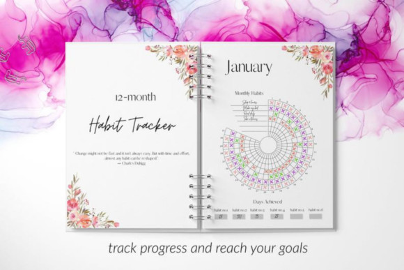 Download Habit Tracker Calendar, Undated 12 Month - Habit tracker Collection