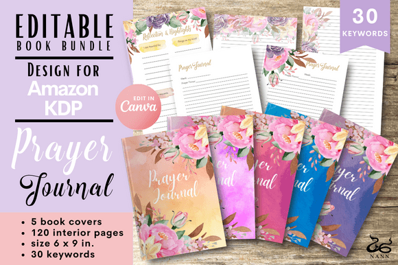 Download Editable Prayer Journal for KDP/#442 - Editable Collection