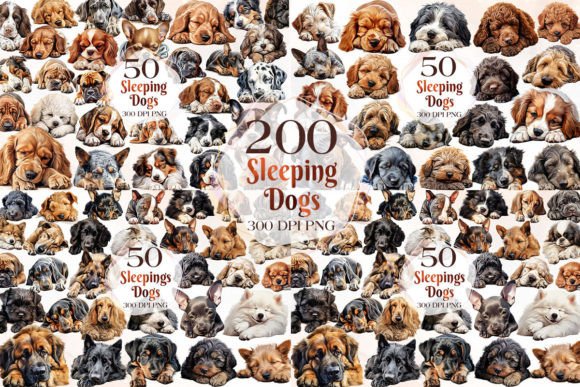 Download 200 Breeds of Sleeping Dogs Clipart - Premium Resources