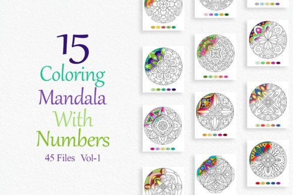 Download Coloring Mandalas by Numbers Vol-1 - Coloring mandalas Collection