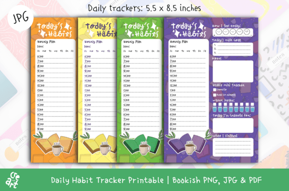 Download Daily Habit Tracker Printable Bookish - Habit tracker Collection