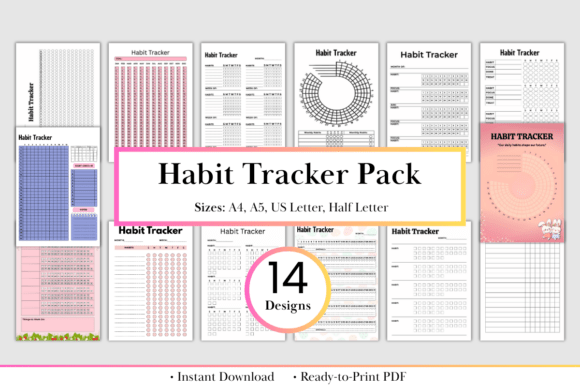 Download Ultimate Habit Tracker Bundle - Habit tracker Collection
