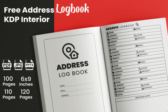 Download Free Address Log Book - KDP Interior - Log book Collection