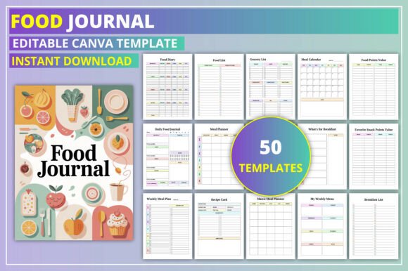 Download Editable Food Journal KDP Interior - Premium Resources