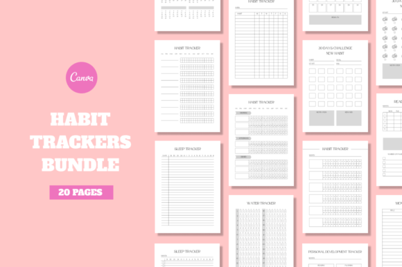 Download Editable Habit Tracker Template Bundle - Habit tracker Collection