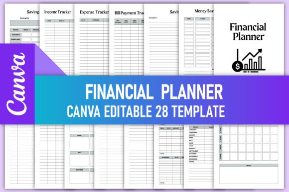 Download Editable Financial Planner Canva KDP - Editable Collection